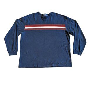 Vintage 90s y2k Polo Ralph Lauren long sleeve tee navy red white winter spring